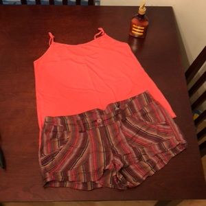 American Rag striped shorts with tank top
